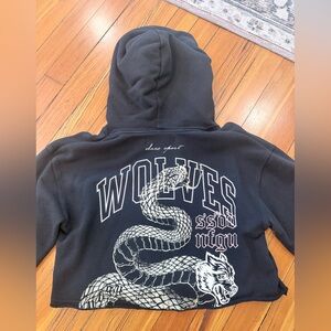 DARC Sport SHE Cropped Black Graphic Snake Hoodie  #553 of 1000 size Small